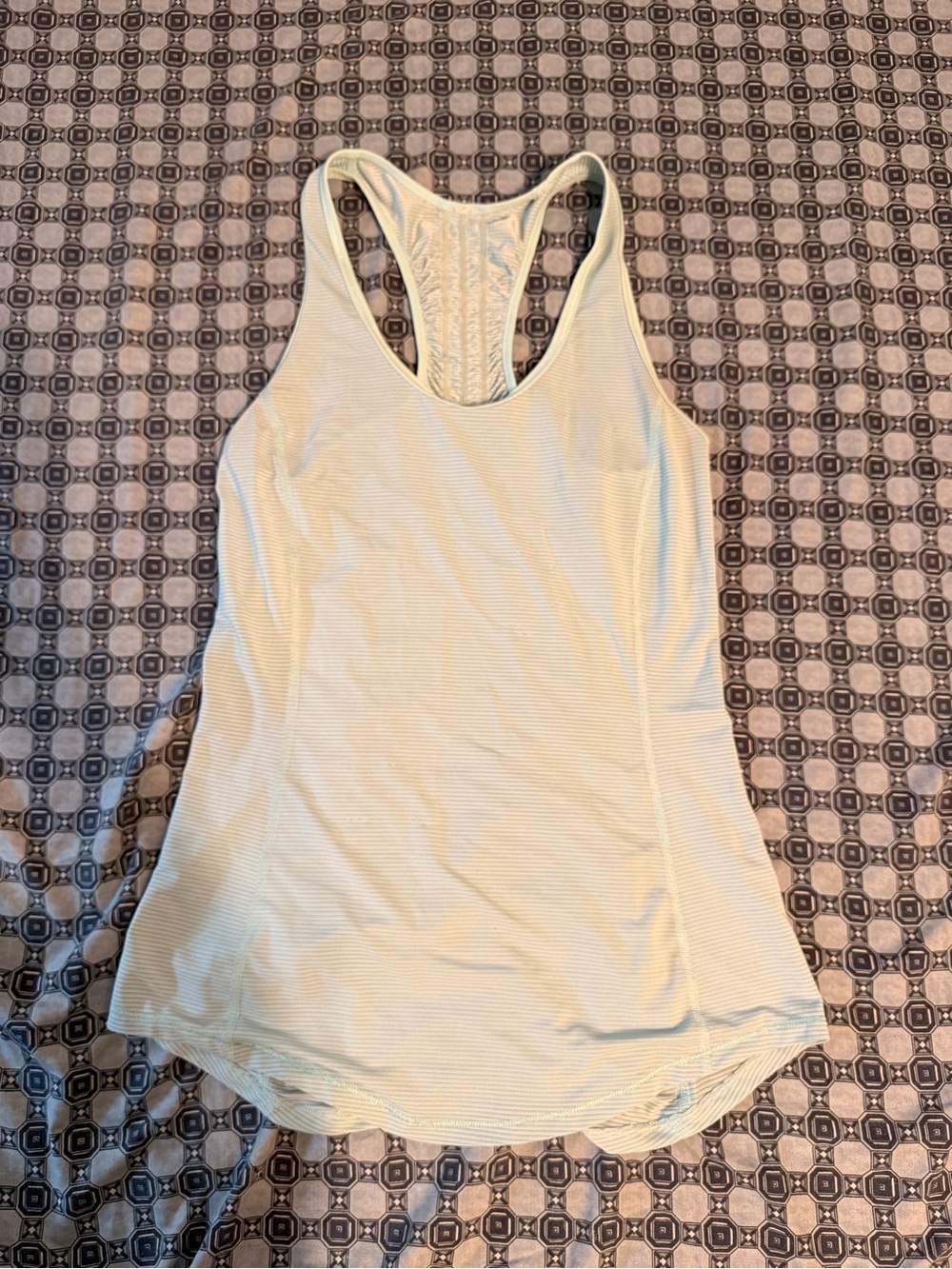Lululemon light blue tank top Ruffled Back Size 10